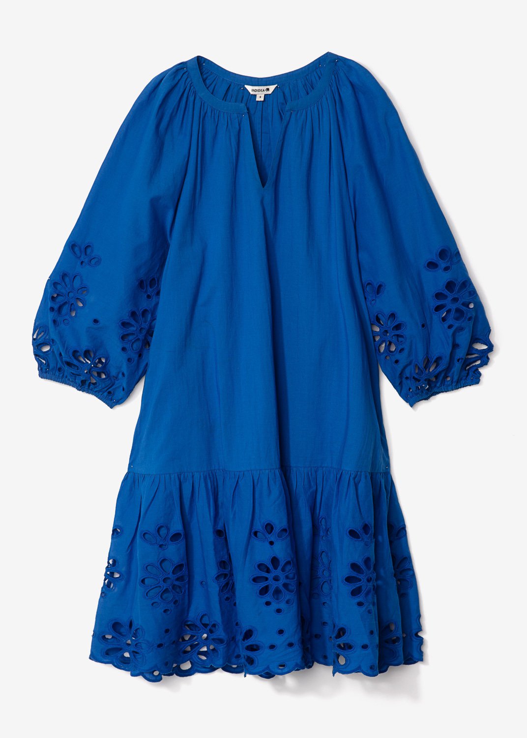 Blue broderie anglaise dress thumbnail 5