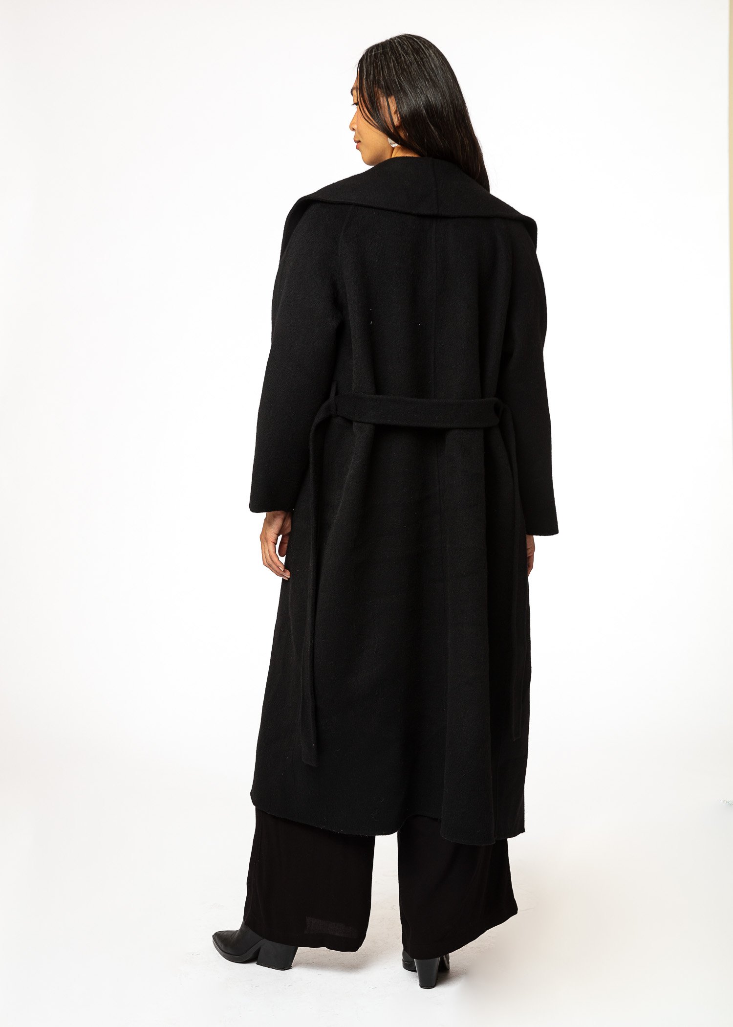 Black wool coat thumbnail 5