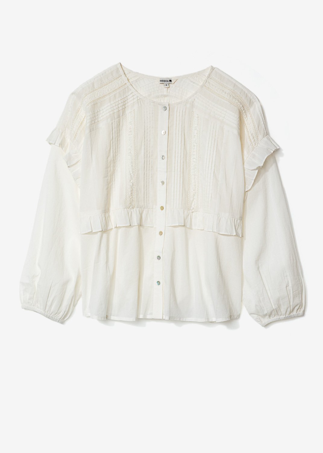 White cotton blouse thumbnail 4