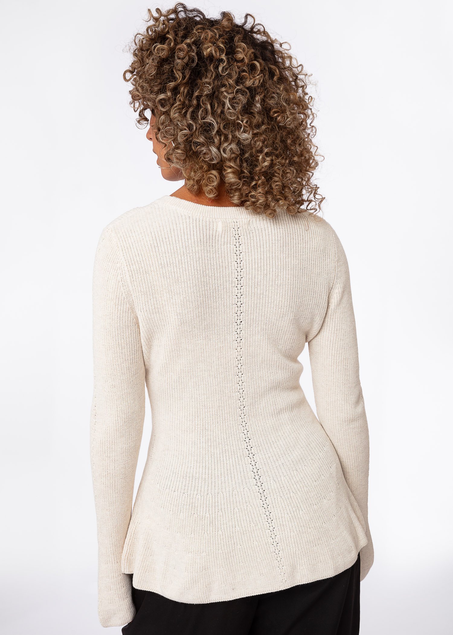 Knitted peplum sweater thumbnail 3